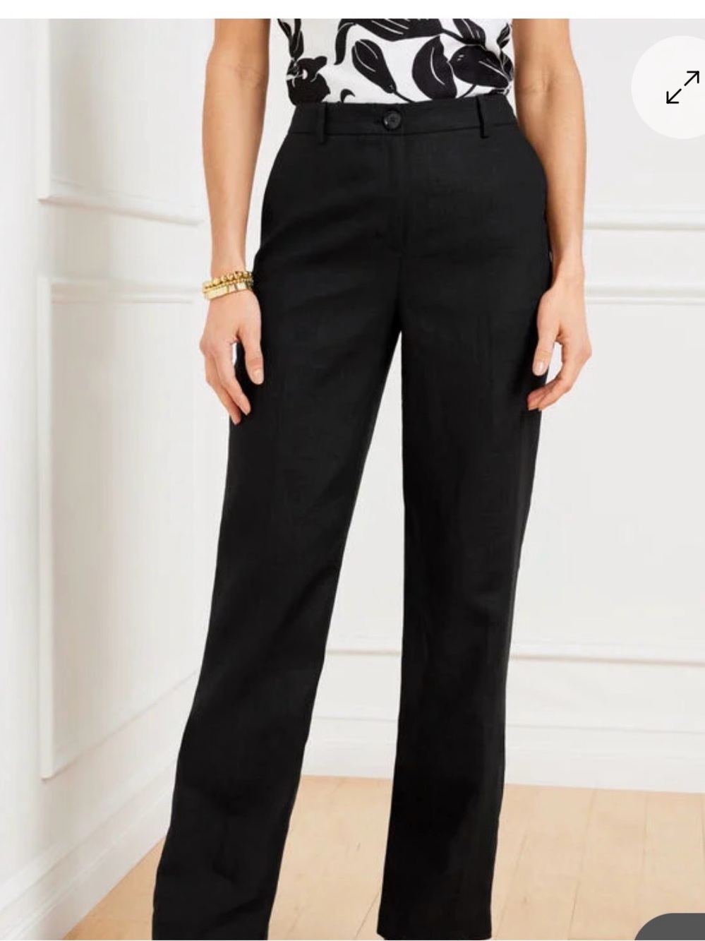 Talbots Black Wide-Leg Trousers
